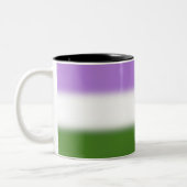 Gradient Genderqueer Pride Flag - Genderqueer Flag Zweifarbige Tasse (Links)
