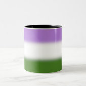 Gradient Genderqueer Pride Flag - Genderqueer Flag Zweifarbige Tasse (Mittel)