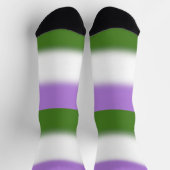 Gradient Genderqueer Pride Flag Socken (Oben)