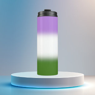 Gradient Genderqueer Pride Flag Thermosbecher