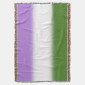 Gradient Genderqueer-Stolzflagge – Genderqueer-Fla Decke (Vorderseite Vertikal)