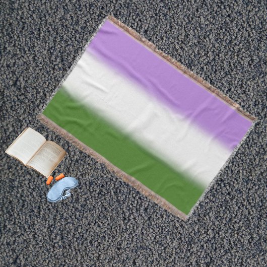 Gradient Genderqueer-Stolzflagge – Genderqueer-Fla Decke