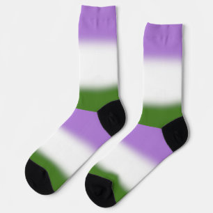 Gradient Genderqueer-Stolzflagge Socken