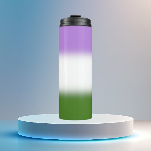 Gradient Genderqueer-Stolzflagge Thermosbecher