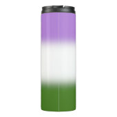 Gradient Genderqueer-Stolzflagge Thermosbecher (Rückseite)