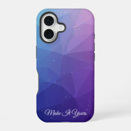 Gradient Geometric Case - Hinzufügen eines Namens iPhone 16 Hülle