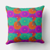 Gradient Geometric Circle Cushion Bright Blue Pink Kissen (Rückseite)