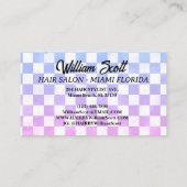 Gradient Geometric Hair Stylist-Visitenkarte Visitenkarte (Rückseite)