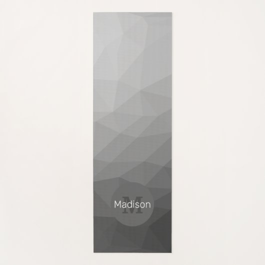Gradient Geometric Mesh Muster Monogram 2 Yogamatte (Vorderseite)