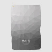 Gradient Geometric Mesh Muster Monogram Golfhandtuch (Vorderseite)