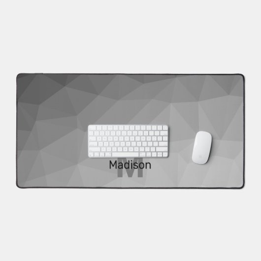 Gradient Geometric Mesh Muster Monogram Schreibtischunterlage (Tastatur & Maus)