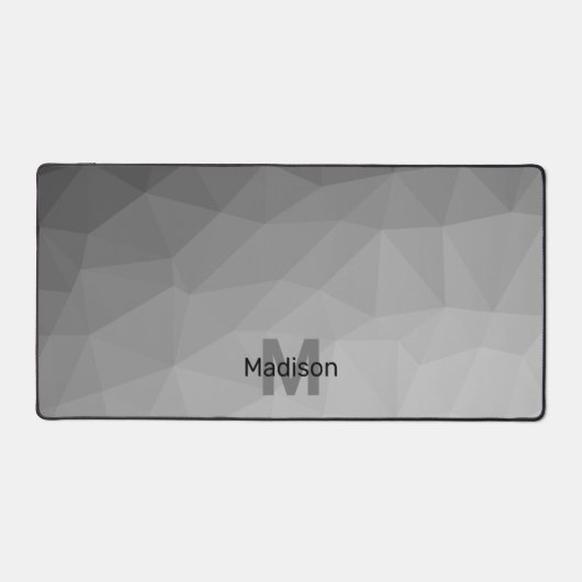 Gradient Geometric Mesh Muster Monogram Schreibtischunterlage (Vorderseite)