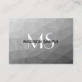 Gradient Geometric Mesh Muster Monogram Visitenkarte (Rückseite)