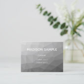 Gradient Geometric Mesh Muster Monogram Visitenkarte (Stehend Vorderseite)