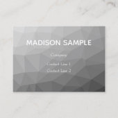 Gradient Geometric Mesh Muster Monogram Visitenkarte (Vorderseite)