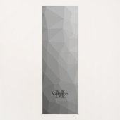 Gradient Geometric Mesh Muster Monogram Yogamatte (Vorderseite)