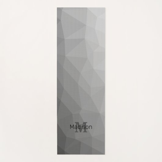 Gradient Geometric Mesh Muster Monogram Yogamatte (Vorderseite)