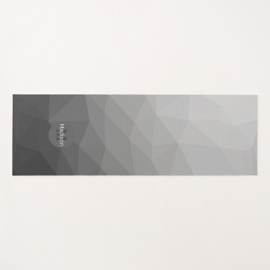 Gradient Geometric Mesh Muster Monogram Yogamatte (Vorderseite (Horizontal))