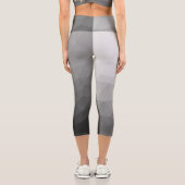 Gradient Geometric Mesh Pattern Capri Leggings (Rückseite)