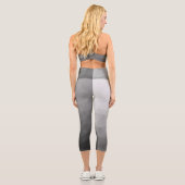 Gradient Geometric Mesh Pattern Capri Leggings (Rückseite)