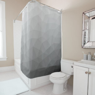 Gradient Geometric Mesh Pattern Duschvorhang