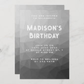 Gradient Geometric Mesh Pattern Einladung (Vorne/Hinten)