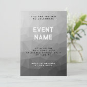 Gradient Geometric Mesh Pattern Einladung (Stehend Vorderseite)