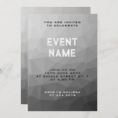 Gradient Geometric Mesh Pattern Einladung (Vorne/Hinten)