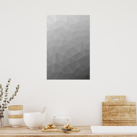 Gradient Geometric Mesh Pattern Poster (Küche)