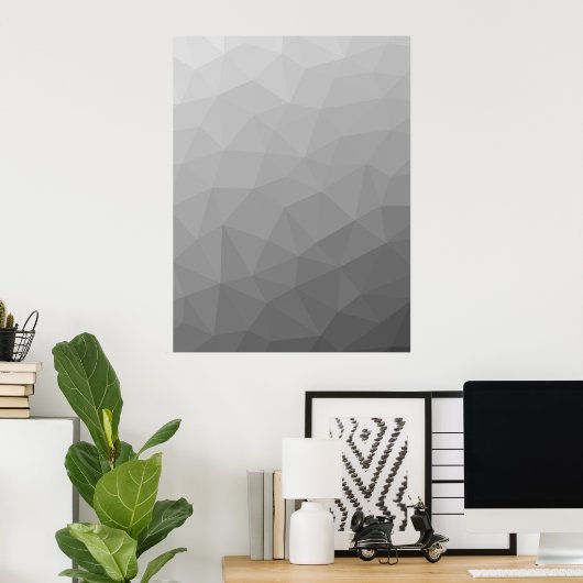 Gradient Geometric Mesh Pattern Poster (Heimbüro)