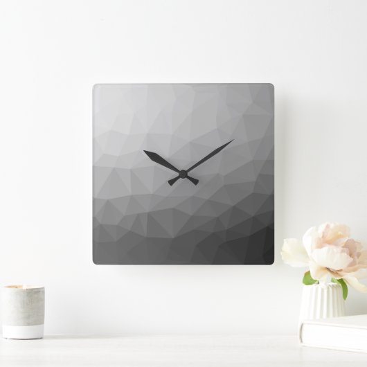 Gradient Geometric Mesh Pattern Quadratische Wanduhr (Zuhause)
