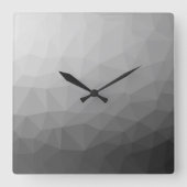 Gradient Geometric Mesh Pattern Quadratische Wanduhr (Vorderseite)