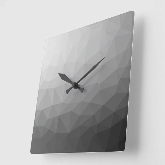 Gradient Geometric Mesh Pattern Quadratische Wanduhr (Winkel)