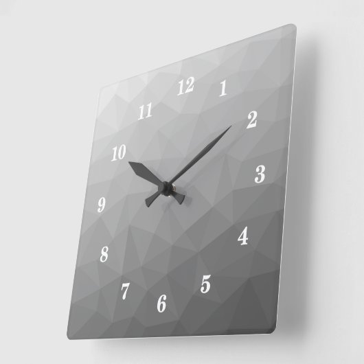 Gradient Geometric Mesh Pattern Quadratische Wanduhr (Winkel)