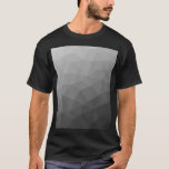 Gradient Geometric Mesh Pattern T-Shirt<br><div class="desc">Eleganter moderner geometrischer T - Shirt für jeden. Subtile moderne Design Elegante und coole Dreieck geometrische Netz mit Schwarz-weißem grauen Farbverlauf.</div>