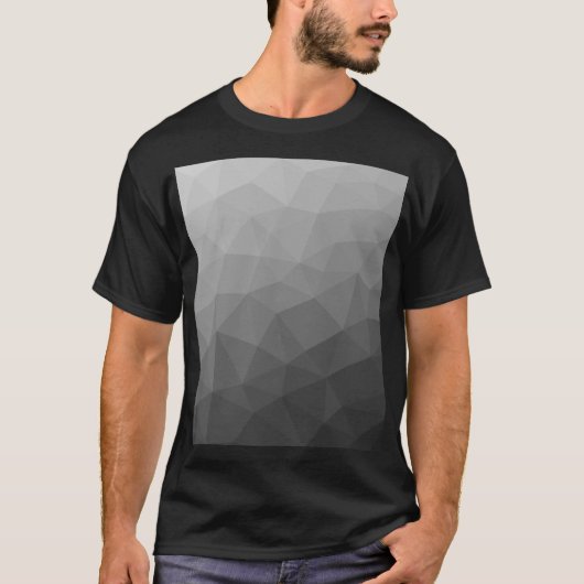 Gradient Geometric Mesh Pattern T-Shirt (Vorderseite)