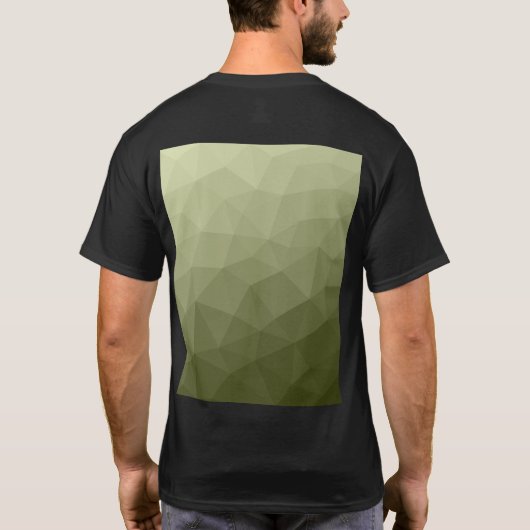 Gradient Geometric Mesh Pattern T-Shirt (Rückseite)