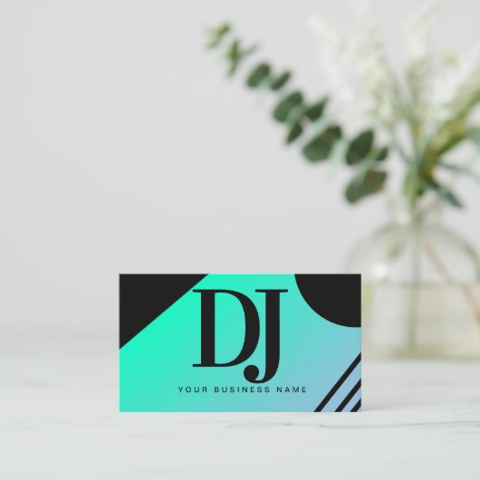 Gradient Geometric Shapes DJ Music Producer Visitenkarte (Stehend Vorderseite)