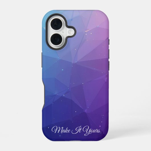 Gradient-Geometrischer Fall – Fügen Sie einen Name iPhone 16 Hülle (Rückseite)