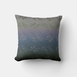 Gradient gestreiftes Muster aus grauem Silber Kissen