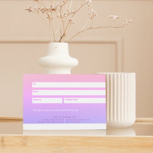 Gradient Gift Certificate