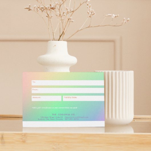 Gradient Gift Certificate