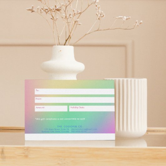 Gradient Gift Certificate