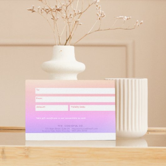 Gradient Gift Certificate
