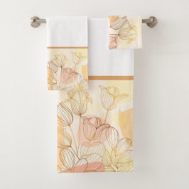 Gradient Glattlederhandtuch Badhandtuch Set