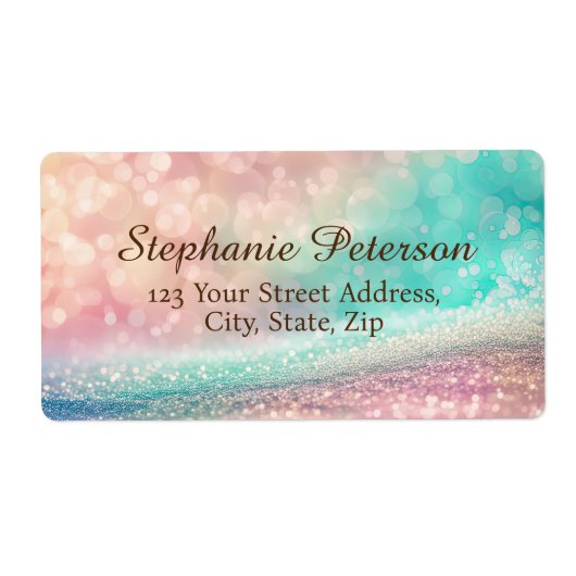 Gradient Glitzer Rainbow Bokeh Lieferadresse (Vorne)