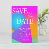 Gradient-Glow-Geometrisches Save-the-Date  Einladung (Stehend Vorderseite)