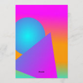 Gradient-Glow-Geometrisches Save-the-Date  Einladung (Rückseite)