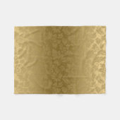 Gradient Gold Damask Fleecedecke (Vorderseite (Horizontal))
