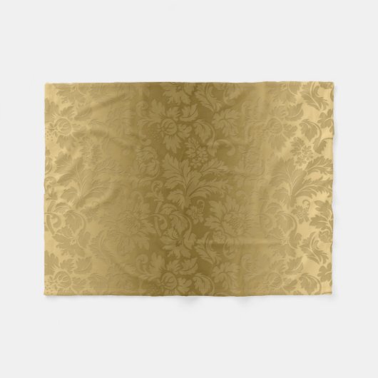Gradient Gold Damask Fleecedecke (Vorderseite (Horizontal))